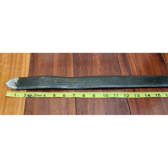 AL BERES Vintage Montana Silversmith Leather Belt-Handmade-Silver and Gold Sz 28 - Picture 16 of 16